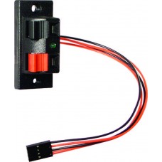 Žemos įtampos jungtis su LED indikatoriumi